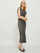 Load image into Gallery viewer, Marella Dina Satin Dress in Slate Grey
