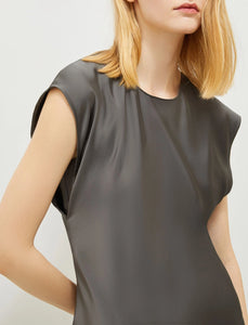 Marella Dina Satin Dress in Slate Grey