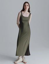 Load image into Gallery viewer, Marella Larvas Satin Dress in Olive

