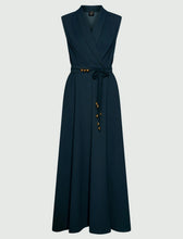 Load image into Gallery viewer, Marella Sleeveless Envers Satin Dress in Peacock Blue
