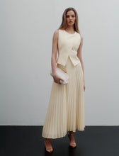Load image into Gallery viewer, Marella Dual-Fabric Dress in Wool White
