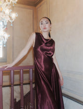 Load image into Gallery viewer, Marella Lightweight Satin Dress in Bordeaux
