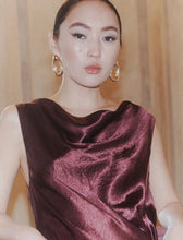 Load image into Gallery viewer, Marella Lightweight Satin Dress in Bordeaux
