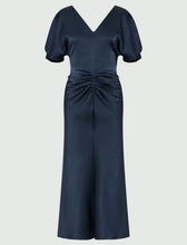 Load image into Gallery viewer, Marella Light Weight Satin Dress in Navy
