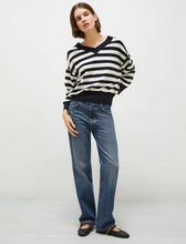 Load image into Gallery viewer, Marella Soldino Striped Sweater in White/Navy
