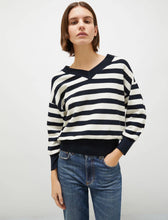 Load image into Gallery viewer, Marella Soldino Striped Sweater in White/Navy
