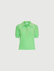 Marella Distel Short-Sleeve Sweater in Green