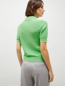 Marella Distel Short-Sleeve Sweater in Green