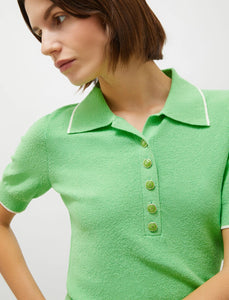 Marella Distel Short-Sleeve Sweater in Green