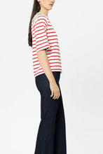 Load image into Gallery viewer, Luisa Cerano Striped Shirt with Button Detail in Red
