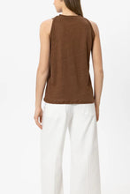 Load image into Gallery viewer, Luisa Cerano Linen Halter Neck Shirt in Dark Terracotta
