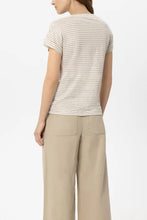 Load image into Gallery viewer, Luisa Cerano Linen Striped T-Shirt in Sand/Milk
