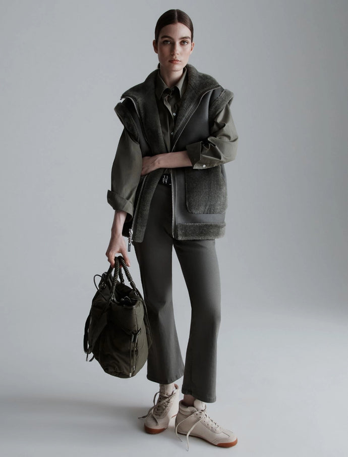 Marella Naval Reversable Gilet in Olive
