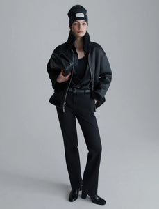 Marella Fresa Faux-Fur Jacket in Dark Grey