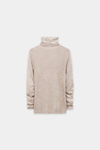 Load image into Gallery viewer, Luisa Cerano Velvet Turtleneck Shirt in Pearl
