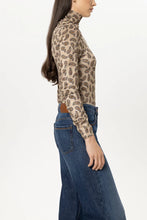 Load image into Gallery viewer, Luisa Cerano Printed Turtleneck Shirt in Soft Caramel
