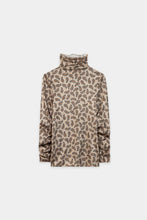 Load image into Gallery viewer, Luisa Cerano Printed Turtleneck Shirt in Soft Caramel
