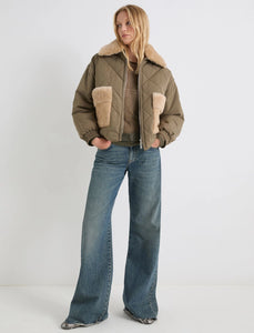 Marella Senior Quilted Jacket in Khaki