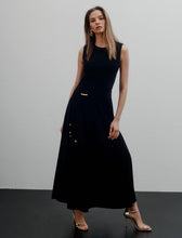 Load image into Gallery viewer, Marella Sleeveless Jersey Dress in Black
