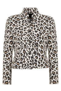 B*THREE Runa Blazer in White Leopard