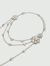 Load image into Gallery viewer, Marella Satira Floral Long Necklace in Crystal
