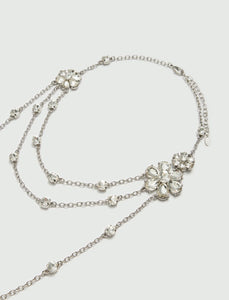 Marella Satira Floral Long Necklace in Crystal