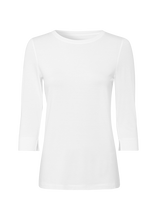 Load image into Gallery viewer, RIANI 3/4 Length Sleeve T-Shirt in White

