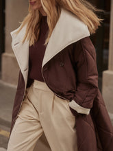 Load image into Gallery viewer, Varley Annalise Reversible Wrap Coat in Deep Mahogany
