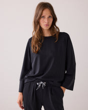 Load image into Gallery viewer, Summum Pin Stripe Sweater in Black
