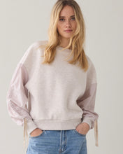 Load image into Gallery viewer, Summum Sweater with Cotton Sleeves in Ivory
