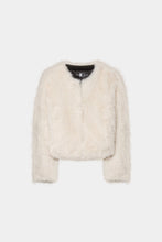 Load image into Gallery viewer, Luisa Cerano Faux Fur Jacket in Eggshel
