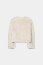 Load image into Gallery viewer, Luisa Cerano Faux Fur Jacket in Eggshel
