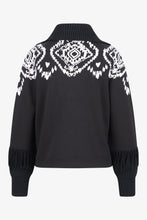 Load image into Gallery viewer, Sportalm Sweat jacket with Norwegian Print in Black

