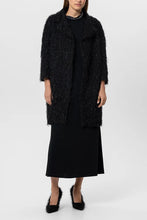Load image into Gallery viewer, Luisac Cerano Fringe-Style Coat in Black
