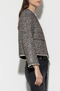 Luisa Cerano Herringbone Tweed Jacket