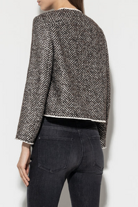 Luisa Cerano Herringbone Tweed Jacket