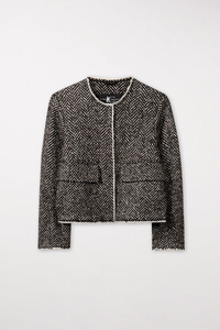 Luisa Cerano Herringbone Tweed Jacket