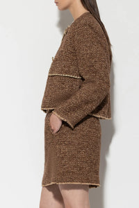 Luisa Cerano Tweed Jacket in Hazelnut