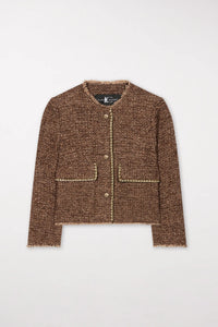 Luisa Cerano Tweed Jacket in Hazelnut