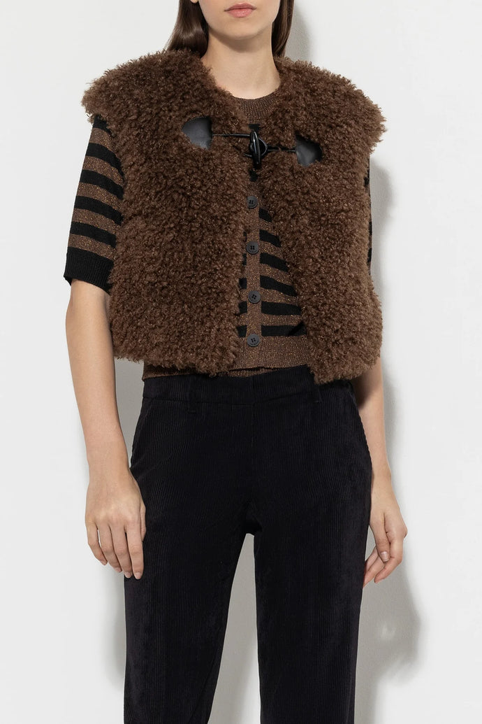 LUISA CERANO Outdoor Gilet Hazelnut