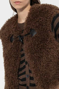 LUISA CERANO Outdoor Gilet Hazelnut