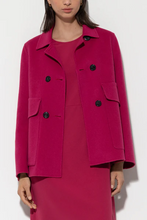 Load image into Gallery viewer, Luisa Cerano Doubleface Jacket in Berry Pink
