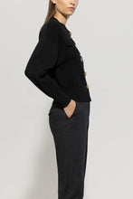 Load image into Gallery viewer, Luisa Cerano Knitted Blouson with Button Detail in Black
