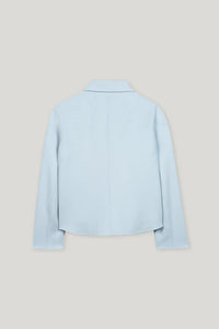 Luisa Cerano Double-Face Shirt Jacket in Sky Blue