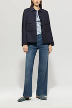 Load image into Gallery viewer, Luisa Cerano Double-Face Shirt Jacket in Navy
