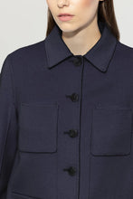 Load image into Gallery viewer, Luisa Cerano Double-Face Shirt Jacket in Navy
