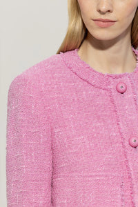 Luisa Cerano Vintage Tweed Jacket in Candy Pink