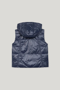 Luisa Cerano down look gilet in Navy Blue