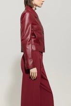 Load image into Gallery viewer, Luisa Cerano Lamb Nappa Biker Jacket
