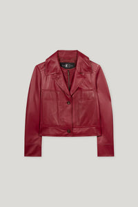 Luisa Cerano Lamb Nappa Biker Jacket